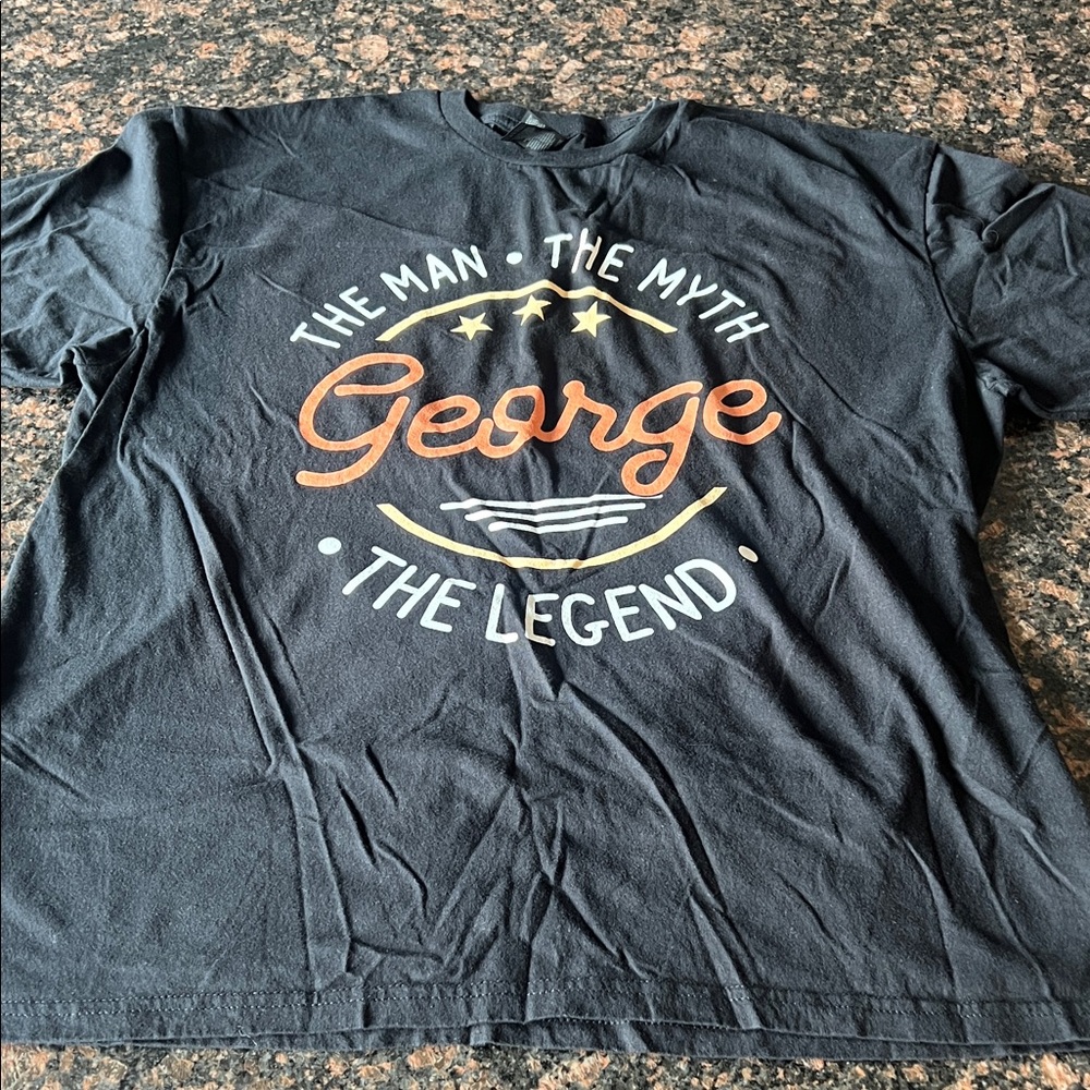Black 'George - The Man The Myth The Legend' Graphic Tee George Strait XL
